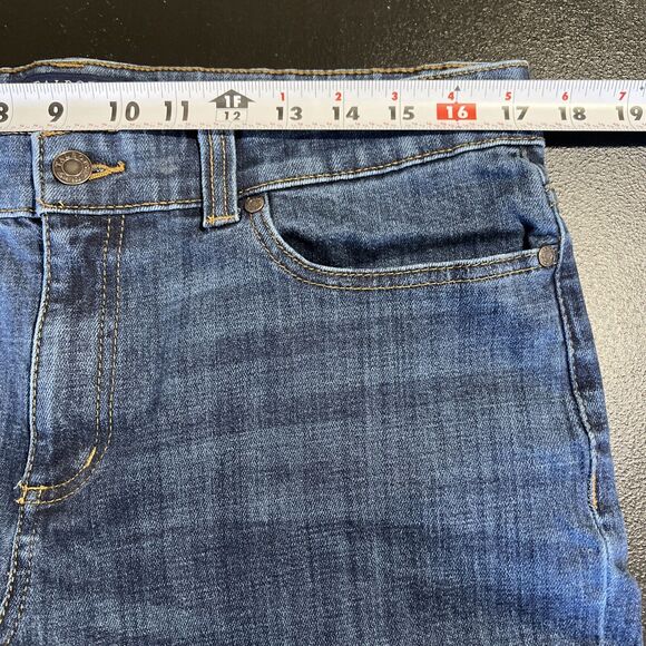 Talbots Jeans Women's 12 Dark Blue Denim Stretch Simply Flattering 5 Pocket - Picture 8 of 11